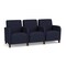 Lesro Siena Lounge Reception 3 Seat Tandem Seating, Walnut, OH Navy Upholstery SN3103 - alternate 1